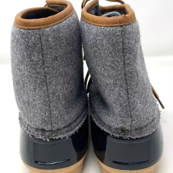Rue21 Duckie Flannel Winter Snow Rain Women's Boot Lace Up Black Gray Size 7 - Picture 5 of 7